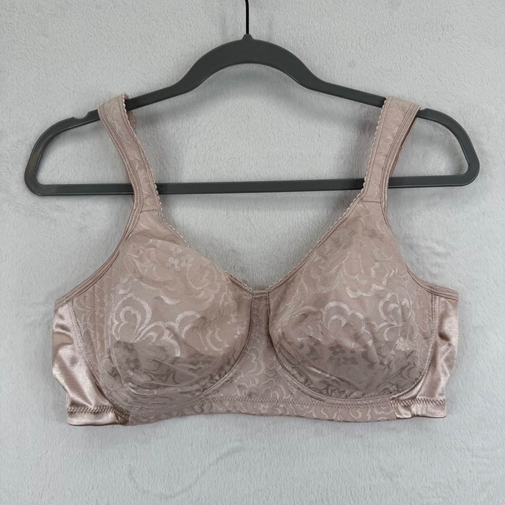 Playtex Secrets Undercover Comfort Wire Free Bra 40 D Beige Floral